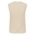 Vest "KarlinaSZ" lys sand m/ hulmønster - Saint Tropez