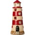 Fyrtårn m/ røde striber - Ib Laursen - H: 22,5 cm