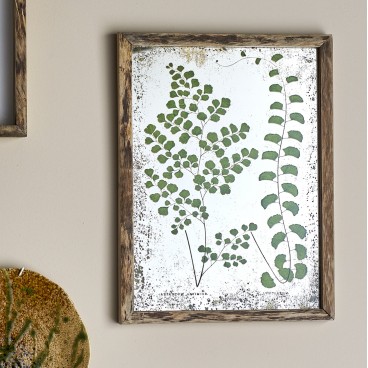 Spejlillustration m/ ramme "Tipper" Natur - Bloomingville