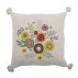 Pude "Pico" m/ broderede blomster - Bloomingville 50x50