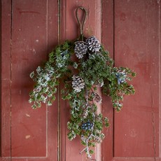 Cedar dørdekoration - kunstig m/ kogler - Blomingville