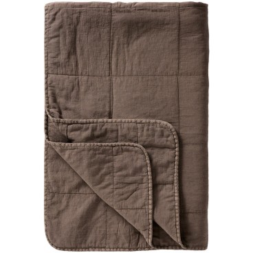 Quilt / Vattæppe gråbrun - Ib Laursen 130x180
