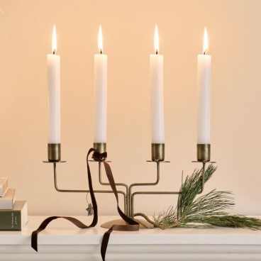 Stage t/ 4 kronelys "Stylish Christmas" messingfinish - Ib Laursen