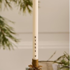 Kertelys m/ hjerte & "Hygge" - Ib Laursen H: 20 cm