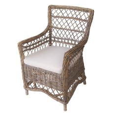 Stol af rattan m/ hynde - Ib Laursen