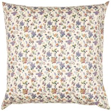 Pudebetræk m/ lilla og brune blomster - Ib Laursen 60x60