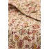 Quilt / Vattæppe lys brun m/ blomsterranker - Ib Laursen 130x180