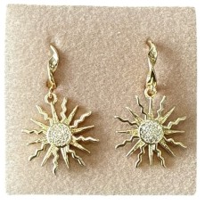 Øreringe - Friihof + Siig "Sun earring" guldbelagt