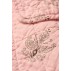 Quilt / vattæppe rosa m/ mørkegråt mønster - Ib Laursen 130x180