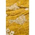 Quilt / vattæppe mustard m/ paisleymønster - Ib Laursen 130x180