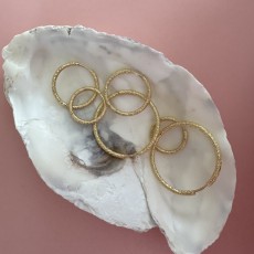 Øreringe / hoops - Friihof + Siig "Gia" guldbelagt - Stor 35 mm
