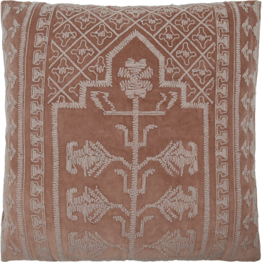 Pudebetræk rosabrun m/ broderi "HDEdda" - House Doctor 50x50