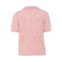 Cardigan "KimberleySZ" kortærmet i rosa m/ røde nistre - Saint Tropez