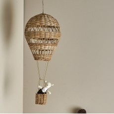 Uro / luftballon i rattan flet "Huggi" - Bloomingville H: 60