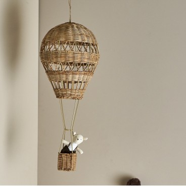Uro / luftballon i rattan flet "Huggi" - Bloomingville H: 60