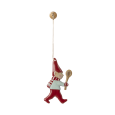 Nisse m/ ske metal ornament - Maileg