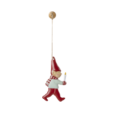 Nisse m/ stearinlys metal ornament - Maileg