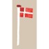 Servietter m/ Dannebrog på flagstang - Ib Laursen 16 stk.