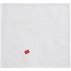 Stofserviet hvid m/ broderet dansk flag - Ib Laursen