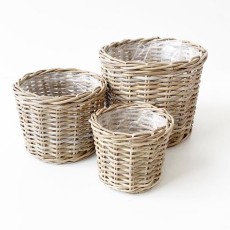 Kurv rattan rund - Aafod vælg ml. 3 str.