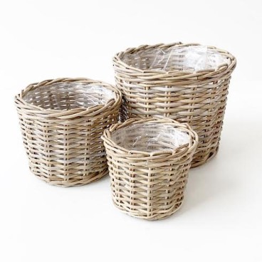 Kurv rattan rund - Aafod vælg ml. 3 str.