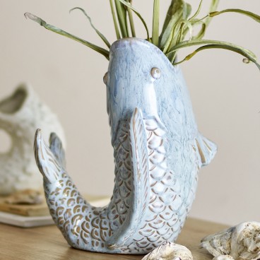 Vase formet som en fisk "Hiro" lys blå - Bloomingville