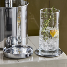 Coasters / glasbrikker "HDCoaster" sølv finish - House Doctor 4 stk.
