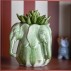 Vase "Pontus" grøn m/ elefanthoveder - Bloomingville H: 15,5
