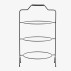 Tallerkenopsats / serveringsstativ "Primula" sort m/ 3 etager - Nordal H: 53