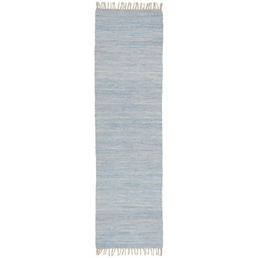 Løber / kludetæppe lyseblå - Ib Laursen - Ca. 60x250