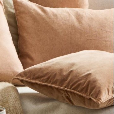 Pudebetræk velour "Camel" velour - Ib Laursen 50x50