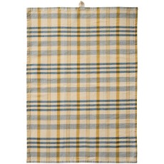 Viskestykke "Mikkel" m/ blå og mustard striber - Ib Laursen 50x70