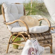 Lænestol af rattan natur - Ib Laursen
