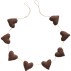 Ranke m/ 8 brune hjerter "My Nostalgic Christmas" - Ib Laursen L: 125 cm