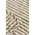 Quilt / Vattæppe sandfarvet m/ olivengrønne striber - Ib Laursen 130x180