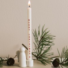 Kertelys m/ "Merry Christmas" - Ib Laursen H: 20 cm