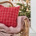 Quilt / Vattæppe sandfarvet m/ røde striber - Ib Laursen 130x180