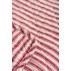 Quilt / Vattæppe sandfarvet m/ røde striber - Ib Laursen 130x180