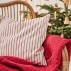 Pudebetræk "Holly" m/ indvævede røde striber - Ib Laursen 50x50