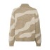 Strik "MallieSZ" m/ beige & sandfarvet mønster- Saint Tropez