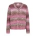 Striktrøje "MirabelSZ" m/ et miks af brun og pink - Saint Tropez