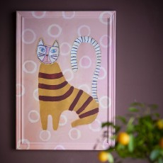 Illustration m/ ramme "Missy " rosa - Bloomingville 40x56