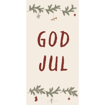 Servietter m/ God jul og juleranke - Ib Laursen 16 stk.
