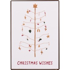 Metalskilt "Christmas Wishes" - Ib Laursen