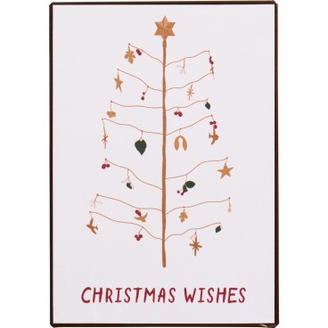 Metalskilt "Christmas Wishes" - Ib Laursen