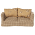 Miniature sofa m/ blå striber - Maileg