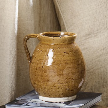 Vase "Avignon" m/ hank rustik brun - Ib Laursen