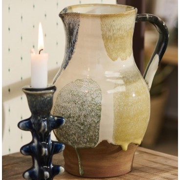 Vase "Avignon" m/ hank rustik multifarvet - Ib Laursen