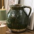 Vase "Avignon" m/ hank rustik grøn - Ib Laursen