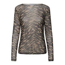 Bluse "ZulvirSZ" sort/brun m/ dyreprint - Saint Tropez